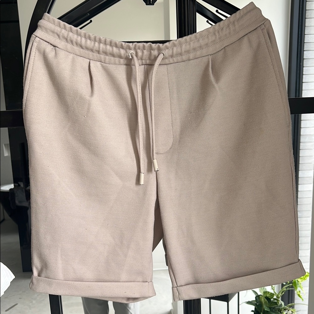 Zara Tan Summer Style Shorts Soft Fabric Relaxed Fit
